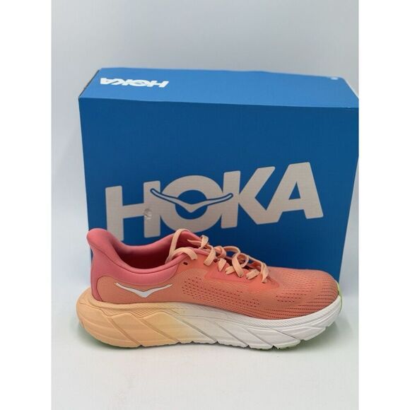 HOKA Women's Arahi 7 Running Shoes Papaya Coral New *READ* Size 7 $145 retail - Picture 4 of 11
